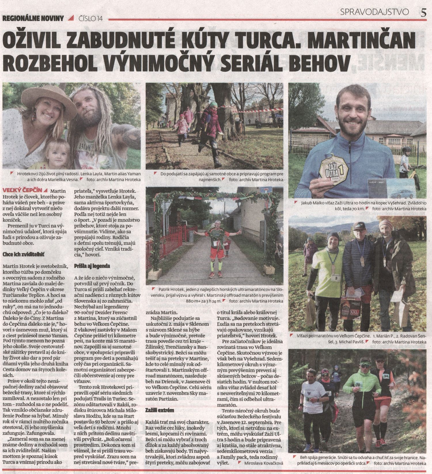 Článok v MY Turčianske noviny